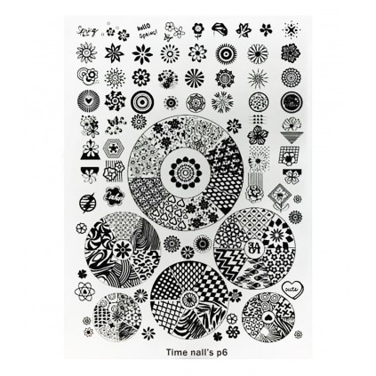 شابلون پلاستیکی طراحی ناخن کد P06