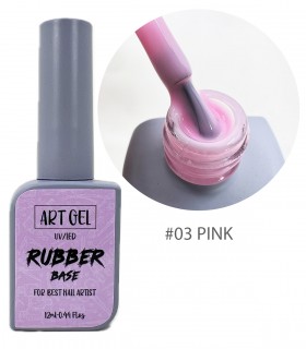 رابر بیس صورتی آرت ژل ARTGEL RUBBER BASE 03
