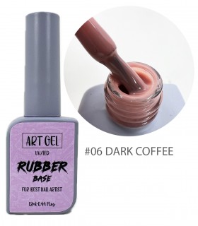 رابر بیس نسکافه ای تیره آرت ژل ARTGEL RUBBER BASE 06