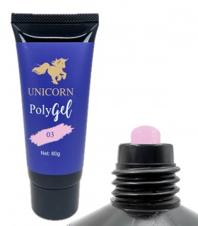 پلی ژل 60 میل صورتی یونیکورن UNICORN LIGHT PINK - 03