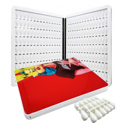 آلبوم کالیته ناخن 240 عددی پلکسی - طرح صورت دختر + کالیته 240 عددی