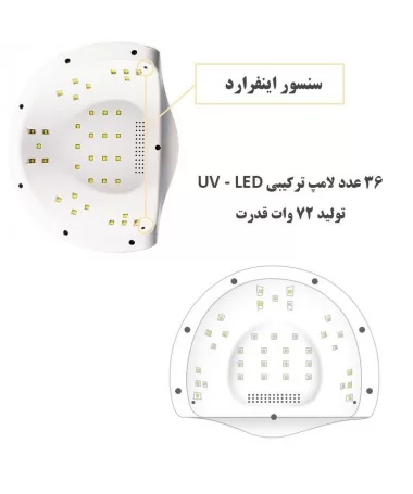 دستگاه UV LED ناخن دو دست سان SUN NEW 5 PLUSS
