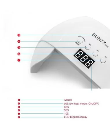 دستگاه UV LED سان SUN 7 X 60W