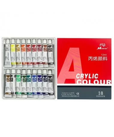 رنگ اکریلیک طراحی ناخن 18 عددی مدیسی MADISI