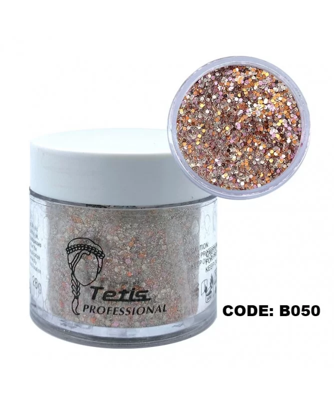 دیزاین پودر اکلیلی ناخن تتیس B050 TETIS دیزاین پودر اکلیلی ناخن تتیس B050 TETIS