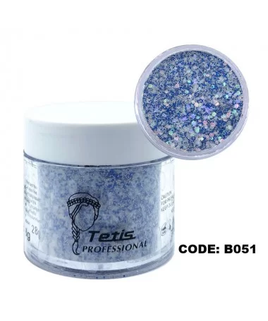 دیزاین پودر اکلیلی ناخن تتیس B051 TETIS