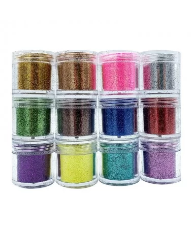 دیزاین پودر اکلیل ناخن پک 12 عددی