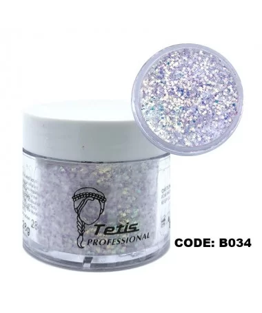 دیزاین پودر اکلیلی ناخن تتیس B034 TETIS