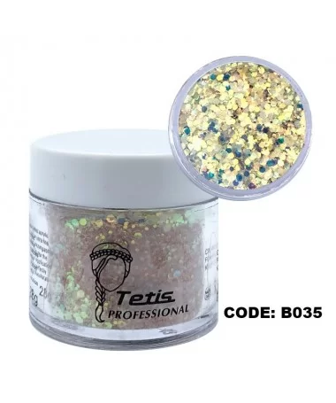 دیزاین پودر اکلیلی ناخن تتیس B035 TETIS