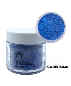 دیزاین پودر اکلیلی ناخن تتیس B036 TETIS