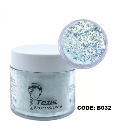 دیزاین پودر اکلیلی ناخن تتیس B032 TETIS