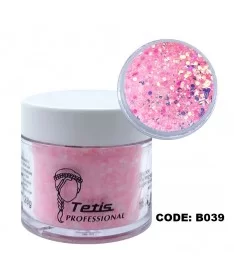 دیزاین پودر اکلیلی ناخن تتیس B039 TETIS
