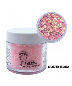 دیزاین پودر اکلیلی ناخن تتیس B042 TETIS