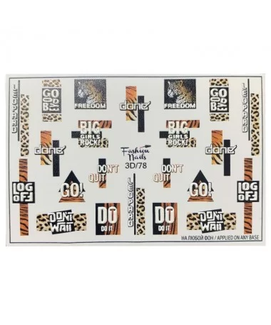 اسلایدر (لنز) ناخن فشن نیلز FASHION NAILS 3D/78