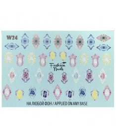 اسلایدر (لنز) ناخن فشن نیلز FASHION NAILS W24