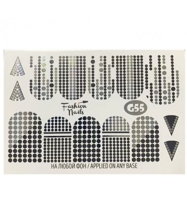 اسلایدر (لنز) ناخن فشن نیلز FASHION NAILS G55