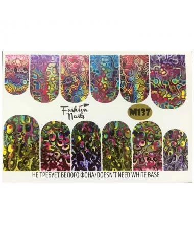 اسلایدر (لنز) ناخن فشن نیلز FASHION NAILS M137