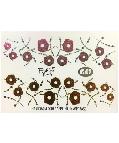 اسلایدر (لنز) ناخن فشن نیلز FASHION NAILS G42