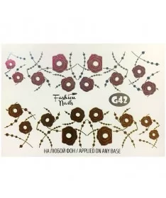 اسلایدر (لنز) ناخن فشن نیلز FASHION NAILS G42