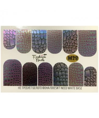 اسلایدر (لنز) ناخن فشن نیلز FASHION NAILS M28