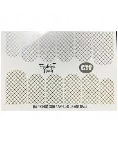 اسلایدر (لنز) ناخن فشن نیلز FASHION NAILS G38