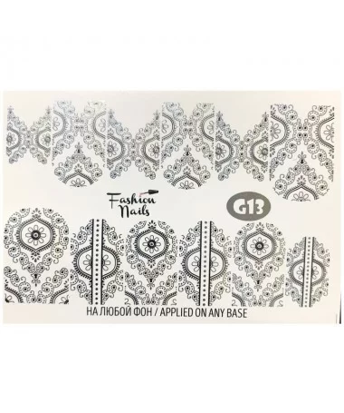 اسلایدر (لنز) ناخن فشن نیلز FASHION NAILS G13