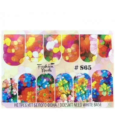 اسلایدر (لنز) ناخن فشن نیلز FASHION NAILS S65