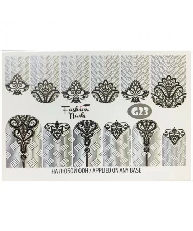 اسلایدر (لنز) ناخن فشن نیلز FASHION NAILS G23