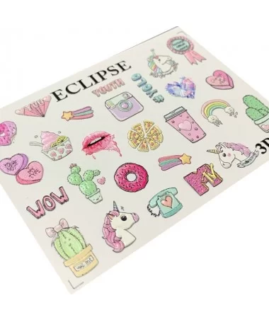 اسلایدر (لنز) ناخن فشن نیلز FASHION NAILS 3D115