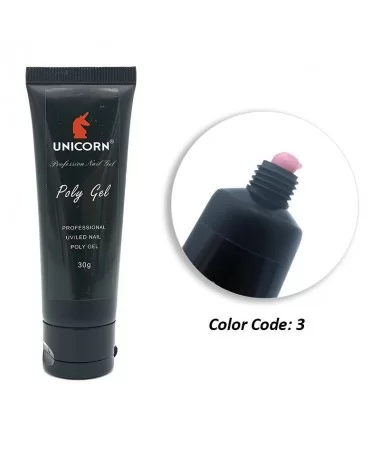 پلی ژل کاشت ناخن یونی کرن UNICORN کد:3