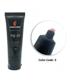 پلی ژل کاشت ناخن یونی کرن UNICORN کد:3