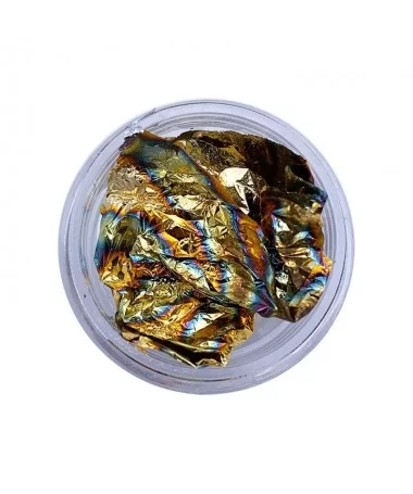 پک 12 عددی دیزاین ورق طلا، نقره، مس و برنز ناخن