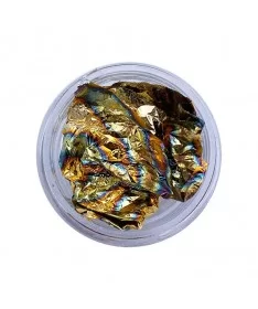 پک 12 عددی دیزاین ورق طلا، نقره، مس و برنز ناخن