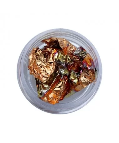 پک 12 عددی دیزاین ورق طلا، نقره، مس و برنز ناخن