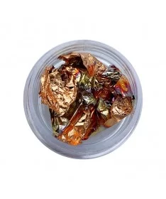 پک 12 عددی دیزاین ورق طلا، نقره، مس و برنز ناخن