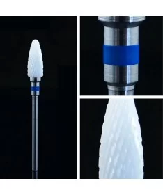 سر سوهان سرامیکی کاجی بزرگ نوار آبی