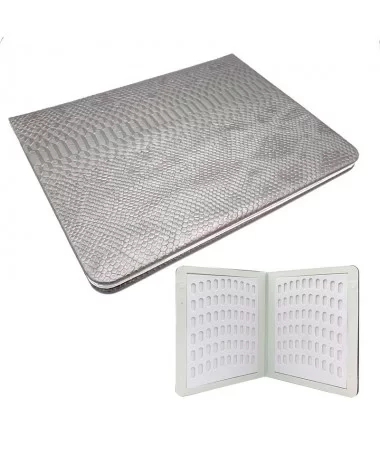 آلبوم کالیته ناخن پوست ماری 120 عددی رنگ نقره ای