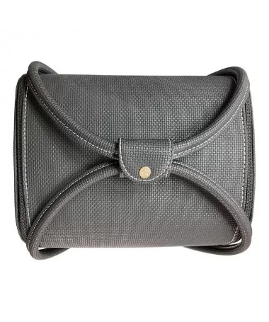 کیف لوازم کاشت ناخن چرم مصنوعی EM طوسی