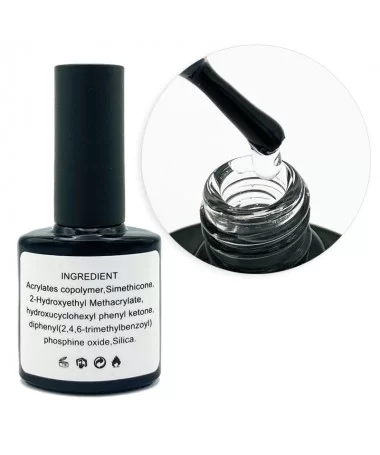 تاپ کات ناخن یونی کورن NO WIPE TOP COAT