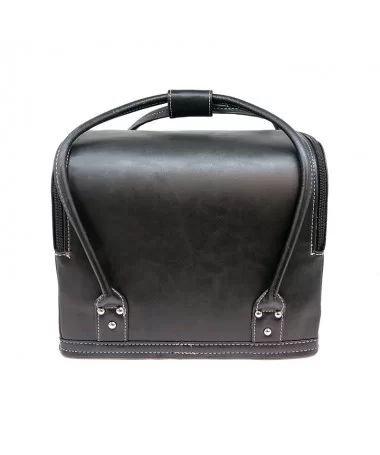 کیف لوازم کاشت ناخن چرم EM طوسی