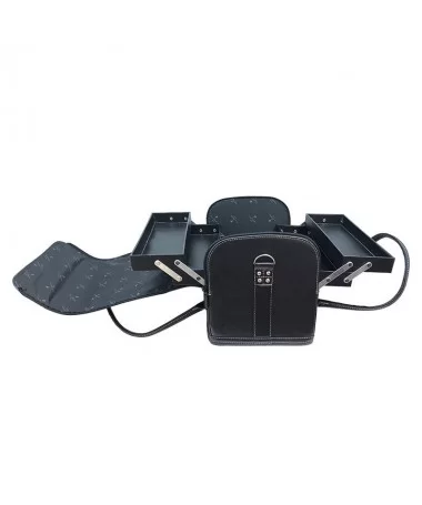 کیف لوازم کاشت ناخن چرم EM طوسی