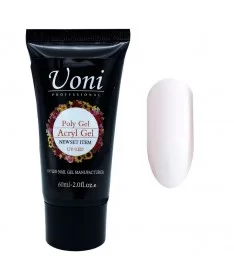 پلی ژل کاشت ناخن یونی UONI WHITE-1-60ml
