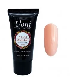 پلی ژل کاشت ناخن یونی UONI PINK-01 60ml