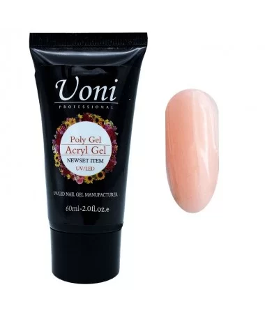 پلی ژل کاشت ناخن یونی UONI PINK-03 60ml