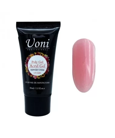 پلی ژل کاشت ناخن یونی UONI PINK-06 30ml
