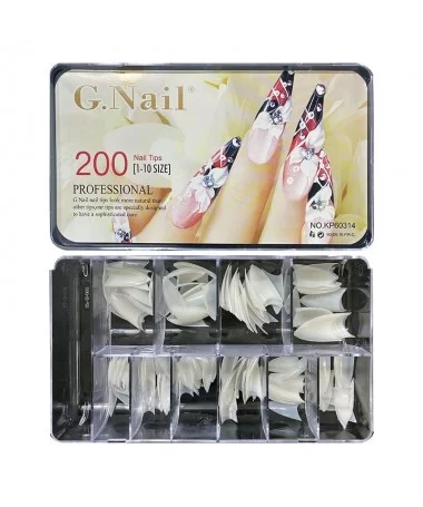 تیپ نوک تیز ناخن جی نیل 200 عددی G-NAIL