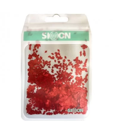 پولک ناخن لوزی قرمز