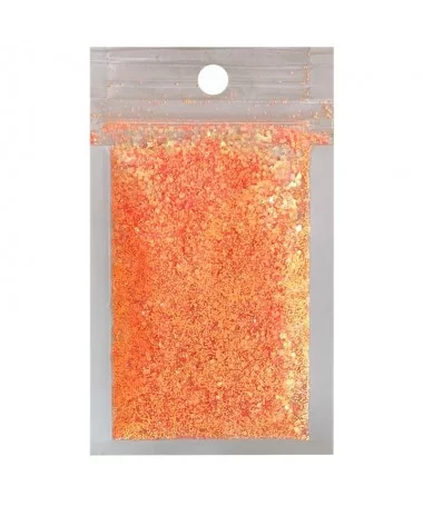 پولک و اکلیل ناخن نارنجی