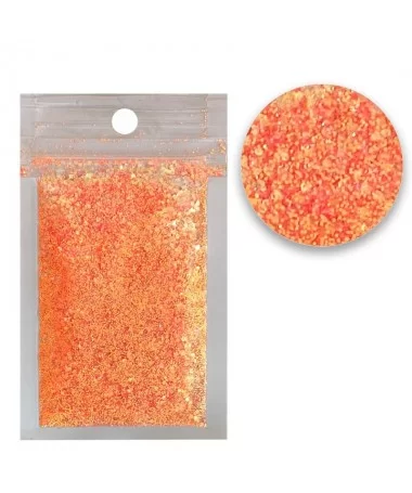 پولک و اکلیل ناخن نارنجی