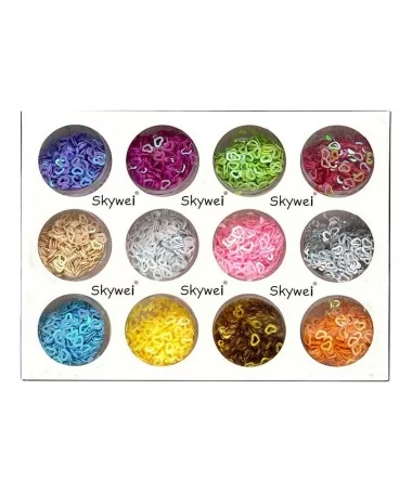 پک 12 عددی دیزاین پولک ناخن طرح قلب